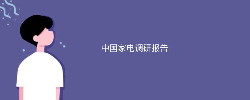 中国家电调研报告